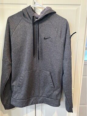 Nike Men's Therma-FIT Grey Pullover Hoodie Size S